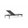 Azzurro Living Amalfi Lounger in Charcoal - Back Angled