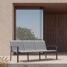 Azzurro Living Amalfi 3 Seat Sofa in Charcoal - Lifestyle
