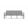 Azzurro Living Amalfi 3 Seat Sofa in Charcoal - Front - Azzurro Living Amalfi 3 Seat Sofa in Charcoal - Front