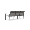 Azzurro Living Amalfi 3 Seat Sofa in Charcoal - Back Angled