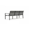 Azzurro Living Amalfi 3 Seat Sofa in Charcoal - Back Angled - Azzurro Living Amalfi 3 Seat Sofa in Charcoal - Back Angled