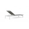 Azzurro Living Amalfi Lounger in White - Back Angled