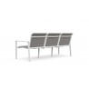 Azzurro Living Amalfi 3 Seat Sofa in White - Back Angled
