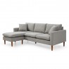 Aeon Cora Reversible Fabric Sectional Heather Grey Fabric - Aeon Cora Reversible Fabric Sectional Heather Grey Fabric