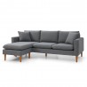Aeon Cora Reversible Fabric Sectional Charcoal Grey - Aeon Cora Reversible Fabric Sectional Charcoal Grey