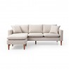 Aeon Cora Reversible Fabric Sectional Oatmeal Fabric  - Aeon Cora Reversible Fabric Sectional Oatmeal Fabric 