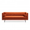Aeon Barnaby Velvet Sofa Rust - Aeon Barnaby Velvet Sofa Rust