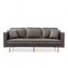 Aeon Logan Leatherette Sofa Vintage Grey Leatherette