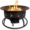 AZ Patio Round Portable Camp Fire Pit in Black - Lifestyle