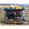AZ Patio Round Portable Camp Fire Pit in Black - Lifestyle