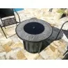 AZ Patio Heaters Faux Wood Tile Top Fire Pit - Lifestyle - AZ Patio Heaters Faux Wood Tile Top Fire Pit - Lifestyle