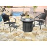 AZ Patio Heaters Faux Wood Tile Top Fire Pit - Lifestyle