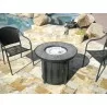 AZ Patio Heaters Faux Wood Tile Top Fire Pit - Lifestyle - AZ Patio Heaters Faux Wood Tile Top Fire Pit - Lifestyle