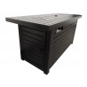 AZ Patio Heaters Outdoor Rectangle Fire Pit in Hammered Bronze - Front Side Angle