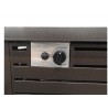 AZ Patio Heaters Outdoor Rectangle Fire Pit in Hammered Bronze - Closeup Angle