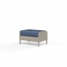 Manhattan Ottoman in Spectrum Indigo w/ Self Welt - Front Side Angle