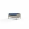 Manhattan Ottoman in Spectrum Indigo w/ Self Welt - Front Side Angle - Manhattan Ottoman in Spectrum Indigo w/ Self Welt - Front Side Angle