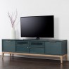 Sunpan Rivero Media Console and Cabinet - Teal - Lifestyle