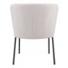 Aimee Dining Chair in Cream- back view 1