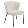Aimee Dining Chair in Cream- Side view 3 - Aimee Dining Chair in Cream- Side view 3