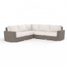 Coronado Sectional in Canvas Natural w/ Self Welt - Front Side Angle