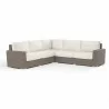 Coronado Sectional in Canvas Natural w/ Self Welt - Front Side Angle - Coronado Sectional in Canvas Natural w/ Self Welt - Front Side Angle