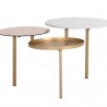 Sunpan Diesel Coffee Table in Gold-Rose Gold Mirror - Front Angle