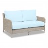 Manhattan Loveseat in Canvas Skyline w/ Self Welt - Front Side Angle