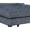 Sunpan Kenzo Lounge Chair Fuego Navy-Abbington Navy - Seat Closeup Top Angle