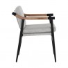 Sunpan Meadow Dining Armchair - Vault Fog - Side Angle