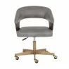 Sunpan Leonce Office Chair - Bravo Metal - Front Angle - Sunpan Leonce Office Chair - Bravo Metal - Front Angle