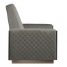 Sunpan Elvina Recliner - Antonio Charcoal - Side Angle