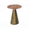 Bellini Modern Living Bari End Table 17" Gold, Silver, Front Angle