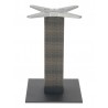 Aluminum PE Wicker Post Table Stand - AL-2500 18×6 WIC - Black