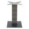 Aluminum PE Wicker Post Table Stand - AL-2500 18X18X6 WIC - Black