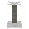 Aluminum PE Wicker Post Table Stand - AL-2500 18×6 WIC - Silver