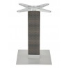Aluminum PE Wicker Post Table Stand - AL-2500 18X18X6 WIC - Silver