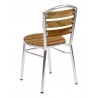 Aluminum Dining Chair - AL-308  - Polished Aluminum - Back