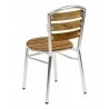 Aluminum Dining Chair - AL-308  - Polished Aluminum - Back - Aluminum Dining Chair - AL-308  - Polished Aluminum - Back