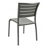 Aluminum Side Chair W/ Groove Cut Out - Bronze - Back