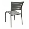 Aluminum Side Chair W/ Groove Cut Out - Bronze - Back - Aluminum Side Chair W/ Groove Cut Out - Bronze - Back