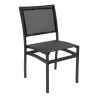 Aluminum Side Chair W/ Textile Back and Seat - Black and Black