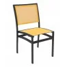 Aluminum Side Chair W/ Textile Back and Seat - Black and Mango - Aluminum Side Chair W/ Textile Back and Seat - Black and Mango