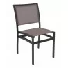 Aluminum Side Chair W/ Textile Back and Seat - Blakc and Mocha - Aluminum Side Chair W/ Textile Back and Seat - Blakc and Mocha