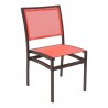 Aluminum Side Chair W/ Textile Back and Seat - Black and Red