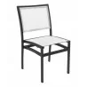 Aluminum Side Chair W/ Textile Back and Seat - Black and White - Aluminum Side Chair W/ Textile Back and Seat - Black and White