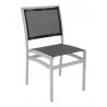 Aluminum Side Chair W/ Textile Back and Seat - Silver and Black