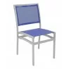 Aluminum Side Chair W/ Textile Back and Seat - Silver and Blue - Aluminum Side Chair W/ Textile Back and Seat - Silver and Blue