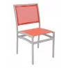 Aluminum Side Chair W/ Textile Back and Seat - Silver and Red - Aluminum Side Chair W/ Textile Back and Seat - Silver and Red