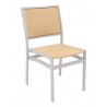 Aluminum Side Chair W/ Textile Back and Seat - AL-5625 - Silver Natural